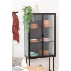 Vitrine En Métal Et Verre Vertal SKLUM Noir -VIDAXL || Songmics Soldes 45892174 2