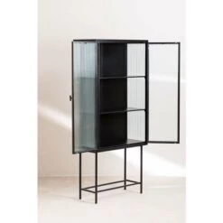 Vitrine En Métal Et Verre Vertal SKLUM Noir -VIDAXL || Songmics Soldes 45892174 4