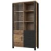 Vitrine Large Design Collection DARWIN. Couleur épicéa Et Noir. 2 Portes, 3 Tiroirs, 3 Niches -VIDAXL || Songmics Soldes 46304147 1
