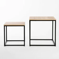 Set De 2 Tables D'appoint Gigognes De Tailles Différentes En Bois MDF Et Couleur Noire 11 Set De 2 Tables D'appoint Gigognes De Tailles Différentes En Bois MDF Et Couleur Noire -VIDAXL || Songmics Soldes 46758564 5