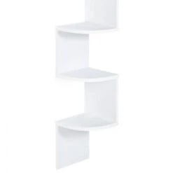 Etagère Murale D'angle ISA 5 Niveaux Blanche -VIDAXL || Songmics Soldes 46824440 4