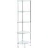 Etagère D'angle En Verre Tablettes En Verre Diana 5 Étages 30 Cm X 30 Cm X 134cm