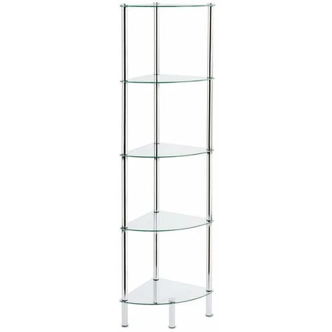 Etagère D'angle En Verre Tablettes En Verre Diana 5 Étages 30 Cm X 30 Cm X 134cm 3 Etagère D'angle En Verre Tablettes En Verre Diana 5 Étages 30 Cm X 30 Cm X 134cm