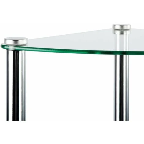Etagère D'angle En Verre Tablettes En Verre Diana 5 Étages 30 Cm X 30 Cm X 134cm 4 Etagère D'angle En Verre Tablettes En Verre Diana 5 Étages 30 Cm X 30 Cm X 134cm – Image 2