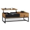 Table Basse Plateau Relevable CHICAGO 1 Tiroir Design Industriel -VIDAXL || Songmics Soldes 47282592 1