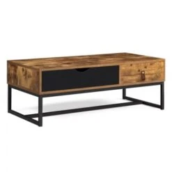 Table Basse Plateau Relevable CHICAGO 1 Tiroir Design Industriel -VIDAXL || Songmics Soldes 47282592 4