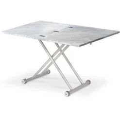 Table Basse Relevable Philadelphia Effet Marbre -VIDAXL || Songmics Soldes 47577350 2