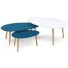 Lot De 3 Tables Basses Gigognes GIGI Laquées Blanc/bleu 1 Lot De 3 Tables Basses Gigognes GIGI Laquées Blanc/bleu -VIDAXL || Songmics Soldes 47976893 1