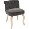 NORA - Fauteuil Avec Dossier Capitonné Velours Anthracite -VIDAXL || Songmics Soldes 48226329 1