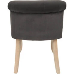 NORA - Fauteuil Avec Dossier Capitonné Velours Anthracite -VIDAXL || Songmics Soldes 48226329 5