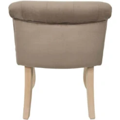 NORA - Fauteuil Avec Dossier Capitonné Velours Taupe -VIDAXL || Songmics Soldes 48226340 5