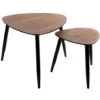 Lot De 2 Tables à  Café Faà§on Noyer Mileo Atmosphera -VIDAXL || Songmics Soldes 49306321 1