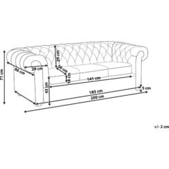Canapé 3 Places En Tissu Patchwork Bordeaux Violet Assise Rembourrée Chesterfield -VIDAXL || Songmics Soldes 4994442 3