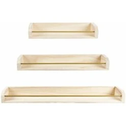 Étagère En Bois Ekby Étagère Murale 3 Pièces Sans Réserve Entretien Facile