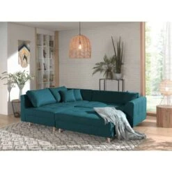 Rune - Canapé D'angle - Avec Pouf D'appoint - 4 Places - Style Scandinave - Gauche -VIDAXL || Songmics Soldes 50197791 3