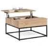 Table Basse Carrée Plateau Relevable DETROIT Design Industriel -VIDAXL || Songmics Soldes 50653966 1