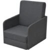 Fauteuil Convertible Gris Foncé Tissu VidaXL -VIDAXL || Songmics Soldes 5088710 1