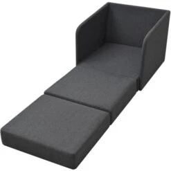 Fauteuil Convertible Gris Foncé Tissu VidaXL 10 Fauteuil Convertible Gris Foncé Tissu VidaXL -VIDAXL || Songmics Soldes 5088710 4