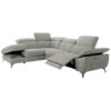 Canapé D'angle Gauche De Relaxation électrique Microfibre Gris Clair Skina -VIDAXL || Songmics Soldes 50936743 1