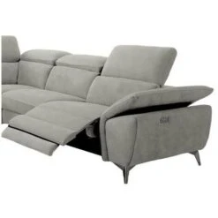 Canapé D'angle Gauche De Relaxation électrique Microfibre Gris Clair Skina -VIDAXL || Songmics Soldes 50936743 3