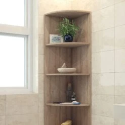 Étagère D’angle „Ecki“ Chêne Clair Avec 5 Compartiments Vicco -VIDAXL || Songmics Soldes 52050715 4