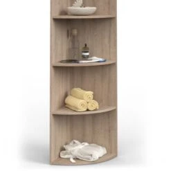 Étagère D’angle „Ecki“ Chêne Clair Avec 5 Compartiments Vicco -VIDAXL || Songmics Soldes 52050715 5