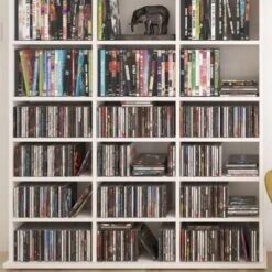 Étagère à CD „Jukebox“ 136cm Blanc Vicco -VIDAXL || Songmics Soldes 52050998 4