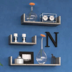 Étagères Murales Béton Lot De 3 Vicco -VIDAXL || Songmics Soldes 52051173 4