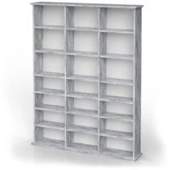 Étagère à CD „Jukebox“ 136cm Béton Vicco