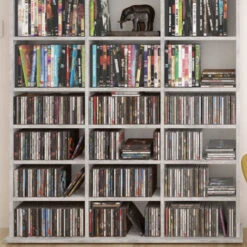 Étagère à CD „Jukebox“ 136cm Béton Vicco -VIDAXL || Songmics Soldes 52051836 4