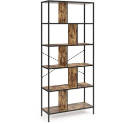 Bibliothèque „Fyrk“ 180cm Vieux Bois/Noir Vicco