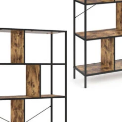 Bibliothèque „Fyrk“ 180cm Vieux Bois/Noir Vicco -VIDAXL || Songmics Soldes 52052502 5