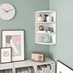 Étagère D’angle „Ecki“ Blanc Avec 3 Compartiments Vicco -VIDAXL || Songmics Soldes 52444672 3