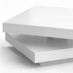 Table Basse „Elias“ Blanc Pivotante à 360° Vicco -VIDAXL || Songmics Soldes 52507730 5