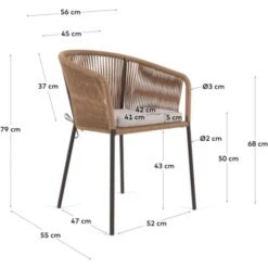 Kave Home - Chaise Yanet En Corde Beige -VIDAXL || Songmics Soldes 52722402 5