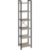 VASAGLE Bibliothèque 6 Niveaux, Étagère Livres, Meuble De Rangement Ouvert, Pour Bureau, Salon, Chambre, 40 X 30 X 187,5 Cm, Grège Et Noir Par SONGMICS LLS101B02 -VIDAXL || Songmics Soldes 52725876 1