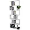 Bibliothèque En Bois - Étagère De 6 Niveaux Contemporaine - Cloison Pour Séparer La Pièce - Meuble Rangement - Blanc - Meerveil -VIDAXL || Songmics Soldes 53940148 1
