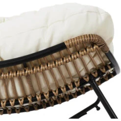 MERIDA - Fauteuil à Bascule Blanc Avec Assise Capitonnée -VIDAXL || Songmics Soldes 53963949 5