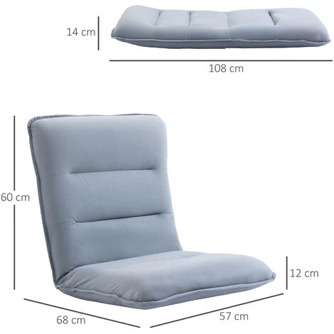 HOMCOM Fauteuil Convertible Fauteuil Paresseux Grand Confort Inclinaison Dossier Multipositions 90°-180° Métal Lin Gris Clair 5 HOMCOM Fauteuil Convertible Fauteuil Paresseux Grand Confort Inclinaison Dossier Multipositions 90°-180° Métal Lin Gris Clair – Image 3