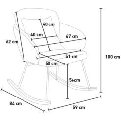 Fauteuil à Bascule Moderne Fauteuil En Bois Coussin De Salon Supoles 11 Fauteuil à Bascule Moderne Fauteuil En Bois Coussin De Salon Supoles -VIDAXL || Songmics Soldes 54641603 5