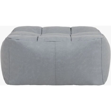 Icon Pouf Repose-Pieds En Similicuir Lucia, Poufs De Salon, Gris 3 Icon Pouf Repose-Pieds En Similicuir Lucia, Poufs De Salon, Gris