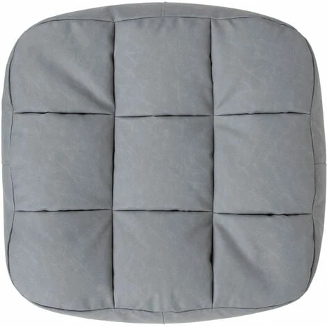 Icon Pouf Repose-Pieds En Similicuir Lucia, Poufs De Salon, Gris 5 Icon Pouf Repose-Pieds En Similicuir Lucia, Poufs De Salon, Gris – Image 3