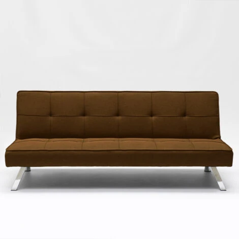Canapé Convertible 2 Places Clic Clac En Tissu Design Moderne Gemma Couleur: Marron 6 Canapé Convertible 2 Places Clic Clac En Tissu Design Moderne Gemma Couleur: Marron – Image 4