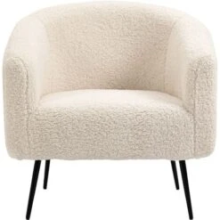 Fauteuil De Salon Scandinave Design Pieds Metal Laine -VIDAXL || Songmics Soldes 54718506 4