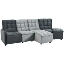 Canapé D'angle Relax électrique Modulable En Velours Gris Clair Et Anthracite ALFORD 11 Canapé D'angle Relax électrique Modulable En Velours Gris Clair Et Anthracite ALFORD -VIDAXL || Songmics Soldes 55881562 5