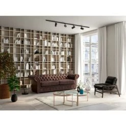 Canapé 3 Places Chesterfield CLOTAIRE 100% Cuir Vieilli