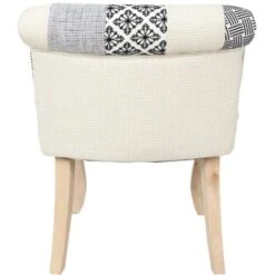 Paris Prix - Fauteuil Patchwork Design Eleonor 68cm Gris -VIDAXL || Songmics Soldes 57077161 4