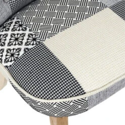 Paris Prix - Fauteuil Patchwork Design Eleonor 68cm Gris -VIDAXL || Songmics Soldes 57077161 5