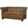 Nova SOFF CHERSTERFIELD SOFA ELEGANT MODERN BROWN-PEATHER DIVERS MODÈLES Canapé Chesterfield 2 Places Cuir Artificiel Marron Des Modèles : 2 Sièges -VIDAXL || Songmics Soldes 57092132 1