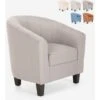 Fauteuil Club Enveloppant Salon Design Bureau Salle D’attente Seashell Class Couleur: Gris Foncé -VIDAXL || Songmics Soldes 57105431 1